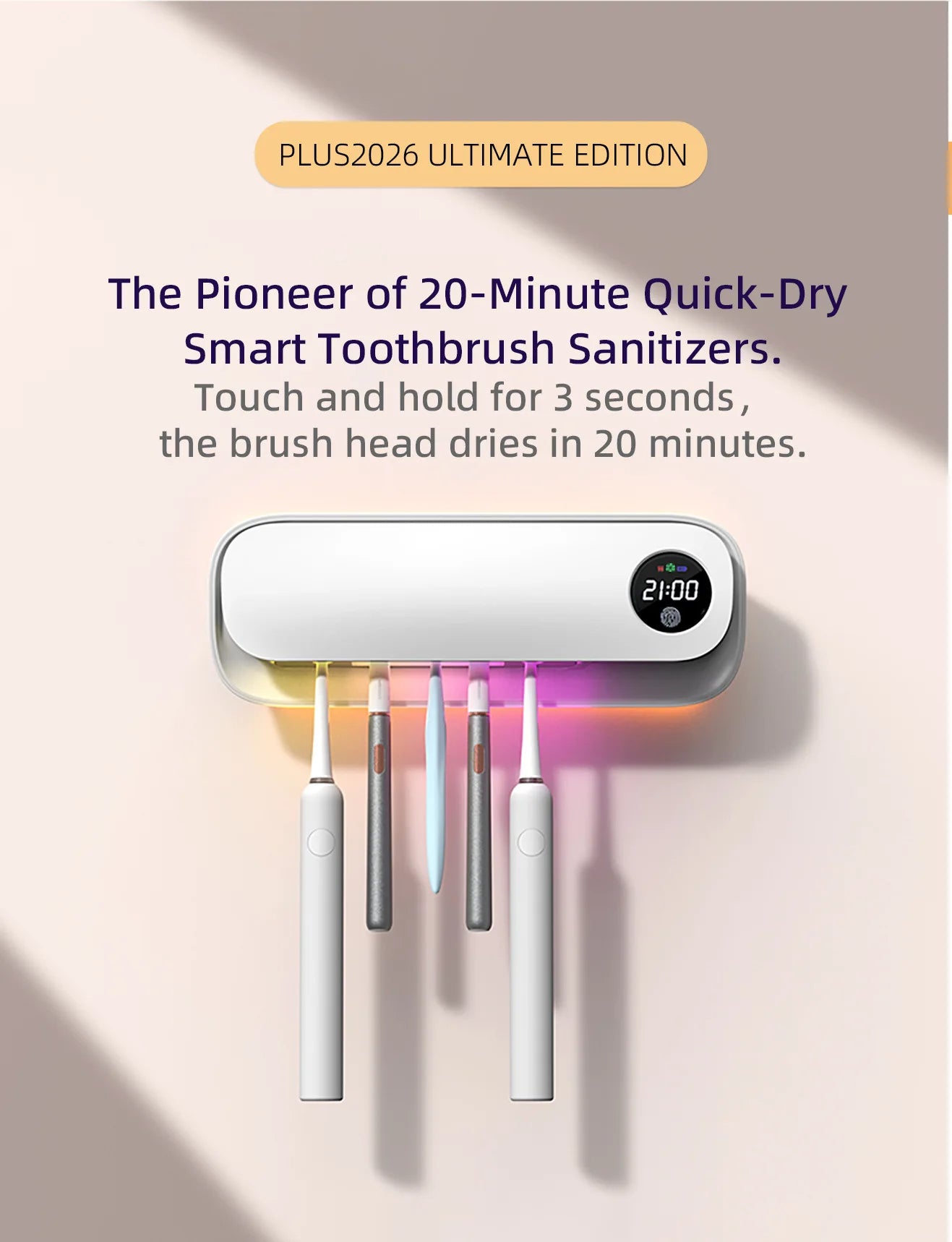 UV Toothbrush Sanitizer & Holder
