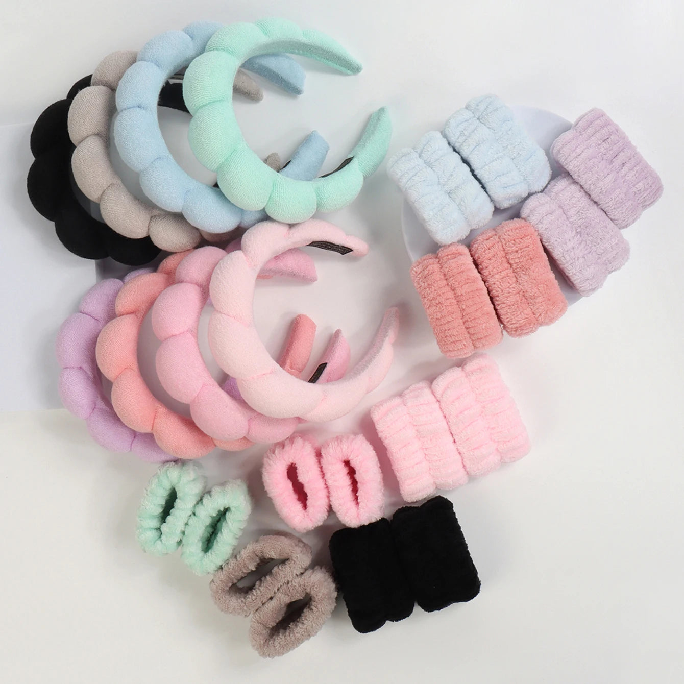 Spa Bubble Headband & Wristbands Set