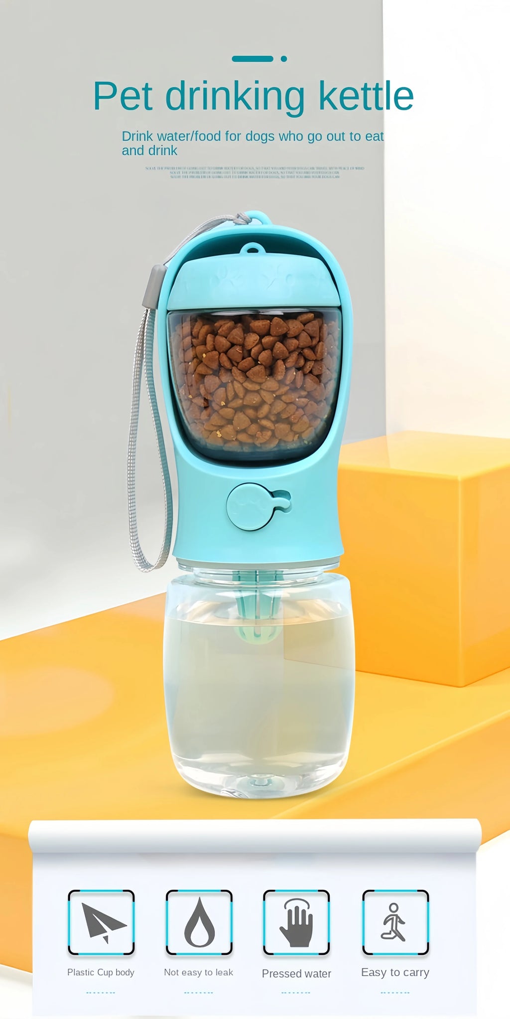 Portable Pet Water Bottle & Food Container