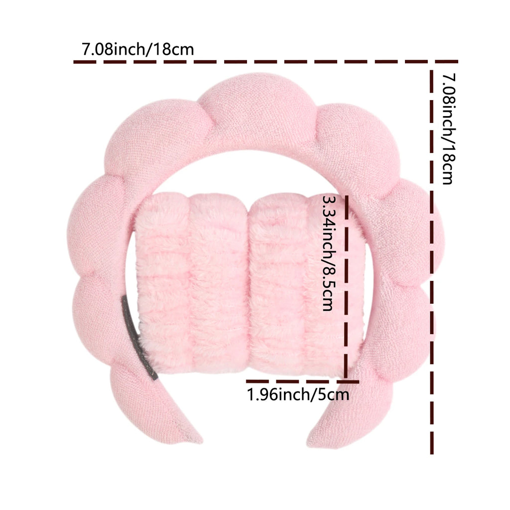 Spa Bubble Headband & Wristbands Set