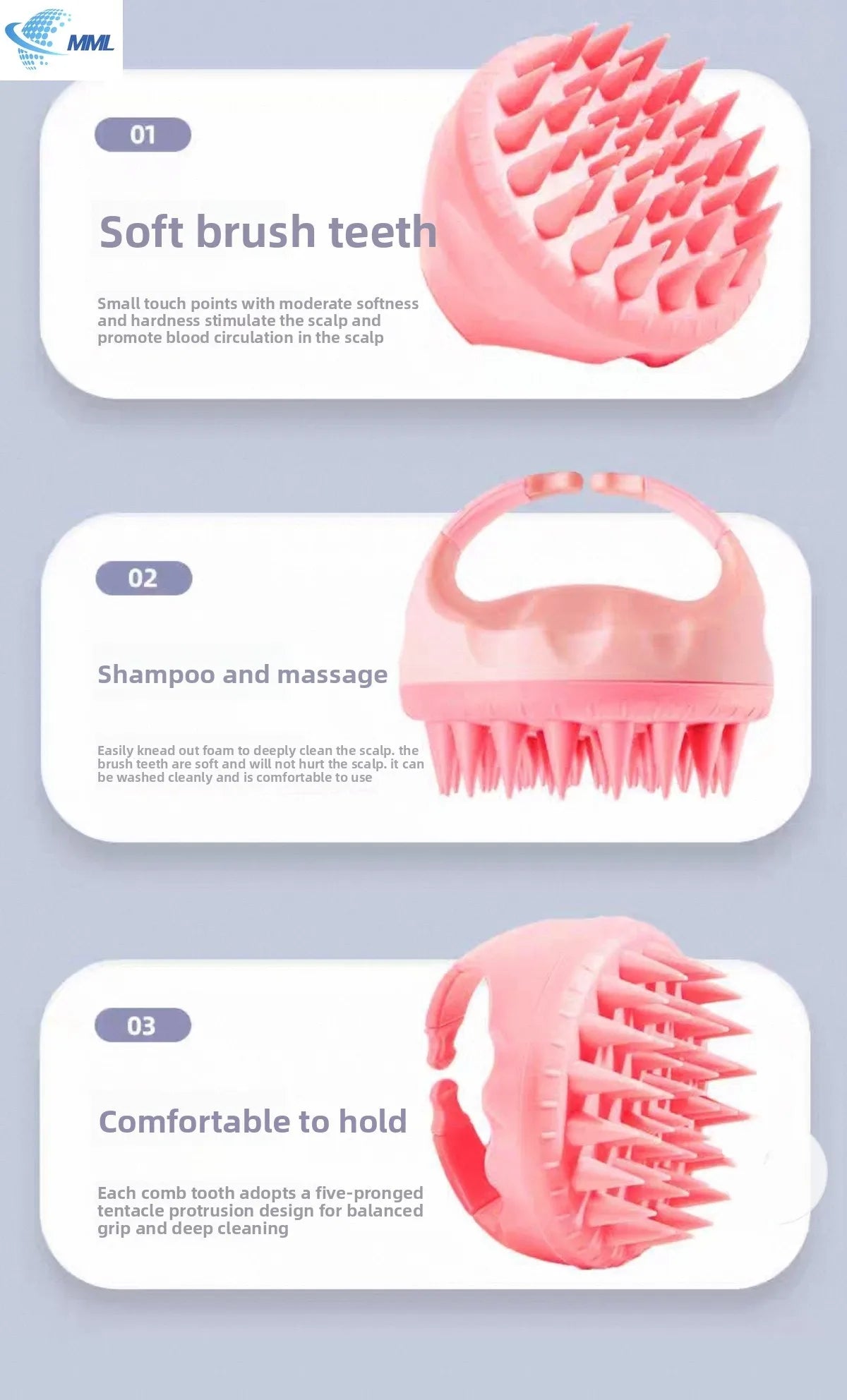 Shampoo Head Scalp Massage Brush