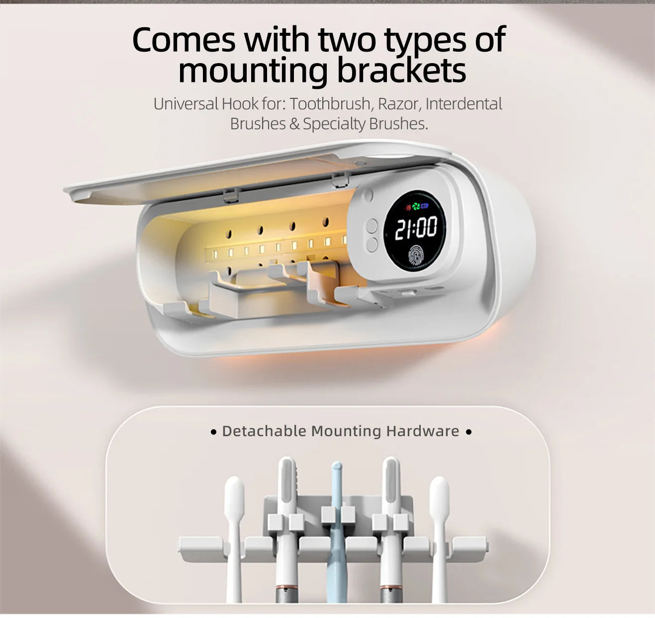 UV Toothbrush Sanitizer & Holder