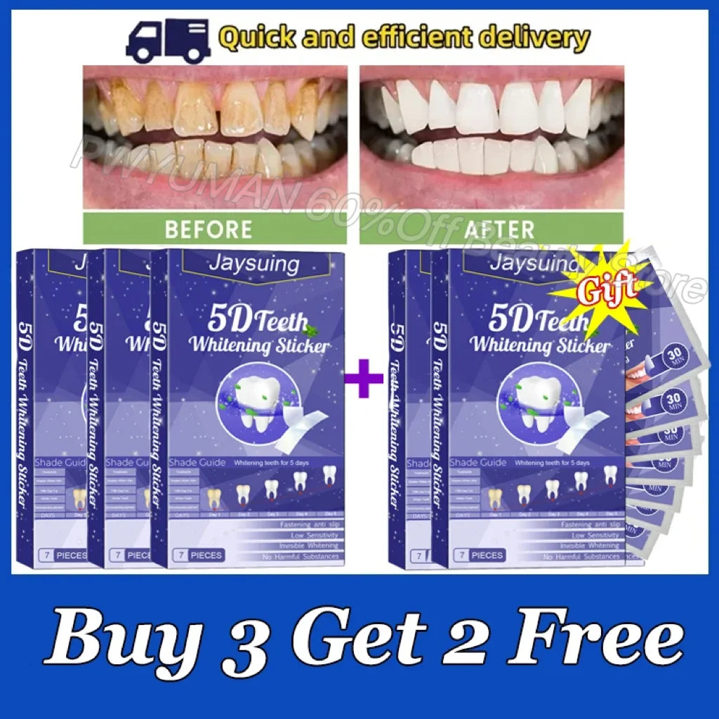 5D Teeth Whitening Strips Gel